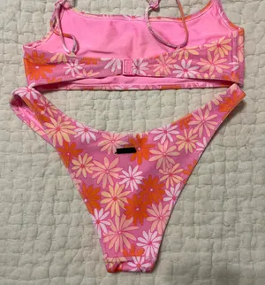 Triangl Pink Flower Velvet Bikini thumbnail 2