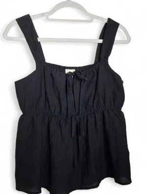 A New Day Babydoll Peplum tank top with tie front detail Women's Size Small thumbnail 1