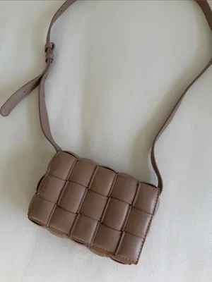 Billini Woven Leather Crossbody Bag in Brown thumbnail 2