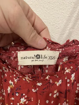 Natural Life Dress Womens XS/S Red Floral Ruffle Strappy Sundress Mini thumbnail 3