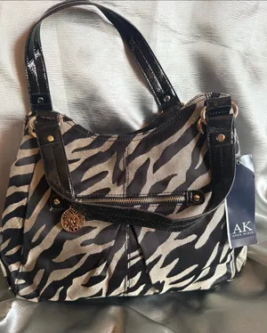 Anne Klein Black and Cream Zebra-Print Tote NWT thumbnail 1