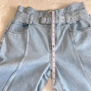 Madewell Belted‎ Baggy Jeans Light Wash High Rise Wide Leg NWT 31 thumbnail 6