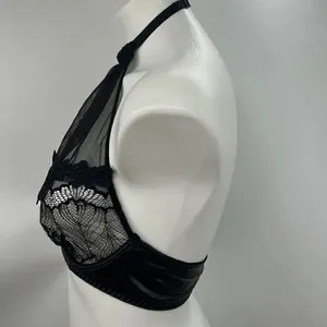 Dream girl lace black medium halter bra thumbnail 3