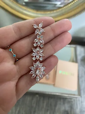 Pavoi Rose Gold Rhinestone Earrings thumbnail 3