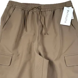 Athleta Promenade Cargo Pant Women Medium Tall Brown Tan Wide Leg 472171 New thumbnail 1