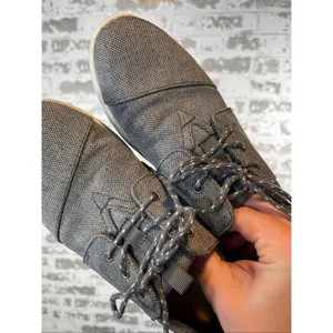 Toms | women denim lace up sneaker flats thumbnail 4