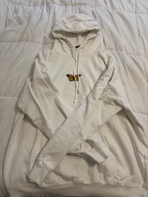 Brandy Melville White Butterfly Hoodie thumbnail 2