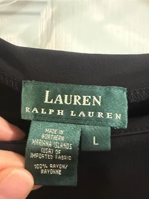 Lauren Ralph Lauren Black Women’s Boatneck Long-Sleeve Top thumbnail 2