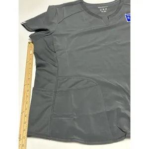 NWT Scrubstar Premium Performance Notch Neck Scrub Top 2XL Pewter Gray thumbnail 6