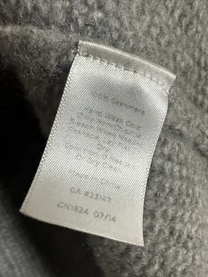 Talbots Gray Open Cardigan Sweater 100% Cashmere Shawl Front Cozy Fall Winter thumbnail 4