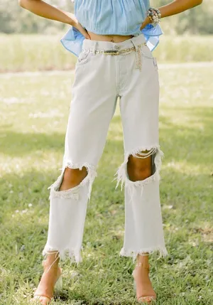 White Free People Jeans thumbnail 3