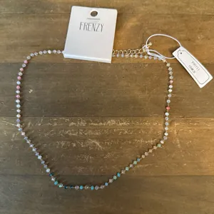 Frenzy dainty multicolor crystal bead necklace thumbnail 2