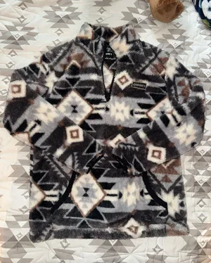 Hooey Fluffy Sherpa Pullover Quarter Zip Multiple thumbnail 1
