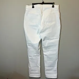 Abercrombie & Fitch Curve Love The 90s Straight Mid Rise White Jeans 31 Long NWT thumbnail 5