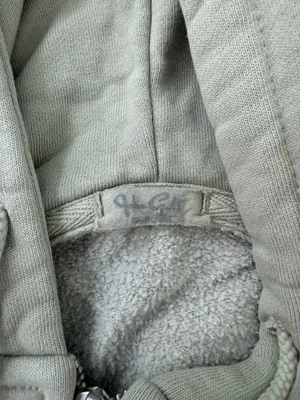 John Galt Green Cropped Zip Up Hoodie thumbnail 2