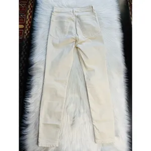 Zara Ecru High Waisted Skinny Jeans thumbnail 5