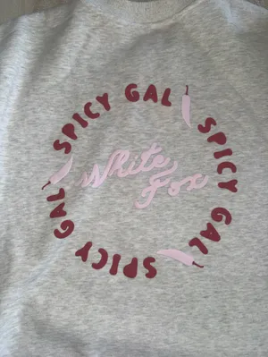 White‎ Fox Boutique Spicy Gal Crewneck Sweatshirt M/L thumbnail 5