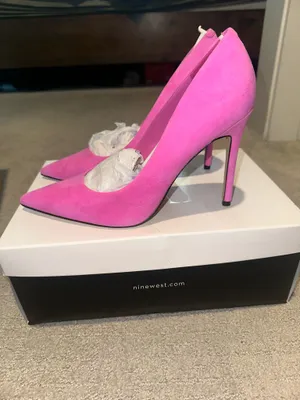Nine West heels pink suede thumbnail 2