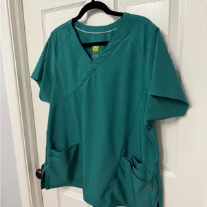 FIGS WINK scrub set green‎ straight leg pocket top XL women’s thumbnail 9