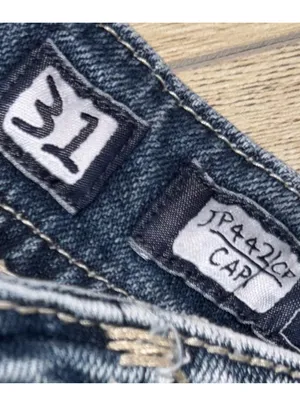 Miss me capri crop cropped blue jeans denim thumbnail 6