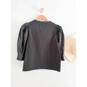 Madewell | NWT Puff Sleeve Knit Top in Black‎ | Sz M thumbnail 8