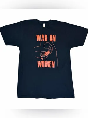 War On Women Band T Shirt Large Black Red Graphic Feminist Punk Tee Unisex thumbnail 2