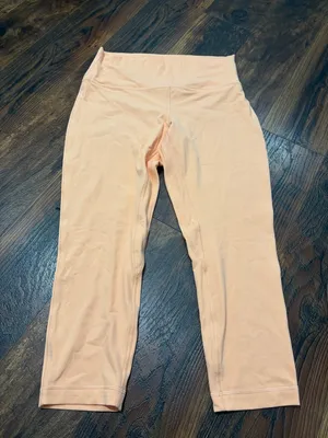 Lululemon Align Crop HR 23"- Size 12 Contour Beige Nude Tan Yoga Pant thumbnail 2