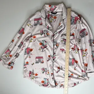 Kate‎ Spade New York Cityscape Pajama Top Small Button Down Lounge Comfy Sleep thumbnail 8