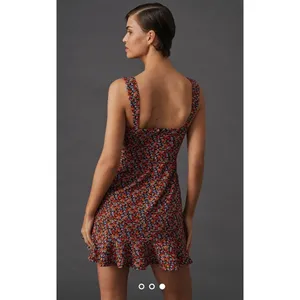 Hutch Floral Sweetheart Mini Dress Ruffle Hem Sleeveless‎ Multi Color Size M thumbnail 2