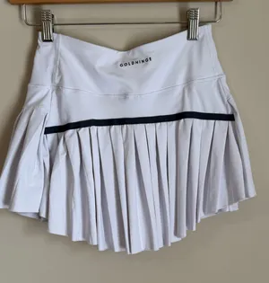 Goldhinge Pleated Skort Womens Size S White Tennis Pickleball Skirt thumbnail 1