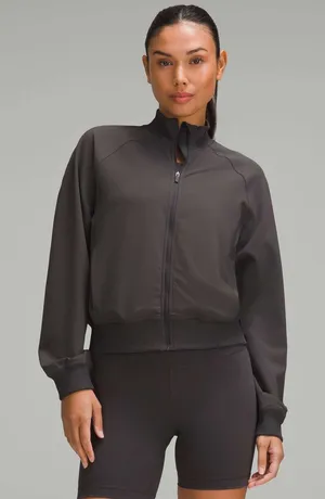 Lululemon wunder train track jacket graphite grey  thumbnail 1