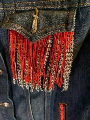 Old Navy Handmade Dolly Parton Fringe Jacket Size L thumbnail 6