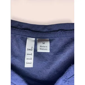 ELLE Blue Textured Sleeveless Round Neck Top Size M thumbnail 3