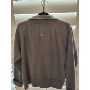 Vintage Express World Brand Quarter Zip Pullover Sweatshirt Gray Flags Size M thumbnail 4