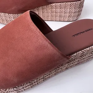 FREE PEOPLE HARBOR RAFFIA FLATFORM SANDALS Size 10 thumbnail 6