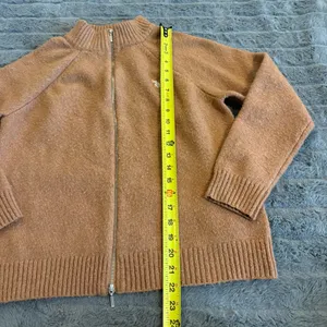 Vintage U.S. Polo Assn. Camel Brown Full Zip Sweater Jacket Women’s Large thumbnail 8