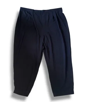 Black Wide-Leg Elastic Waist Pants | Size 24W thumbnail 1