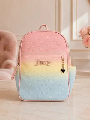 Juicy Couture Diamond Bling Heartless Ombré Backpack Pastel Pink NWT thumbnail 3