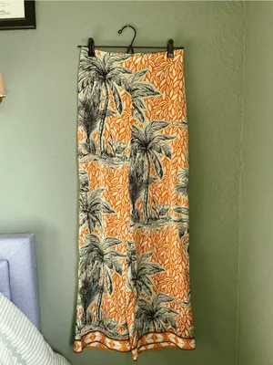 Rachel Zoe Palazzo Pants Size XS Palm Tree Tropical Vacation Resort Wide Leg thumbnail 2