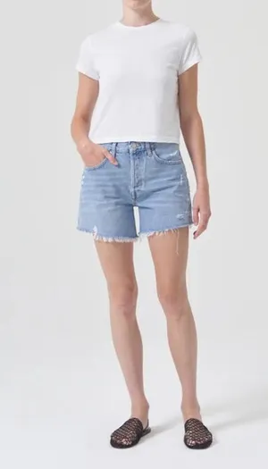 AGOLDE Parker Vintage Cut Off Denim Short 27 Women’s Swapmeet Blue thumbnail 1