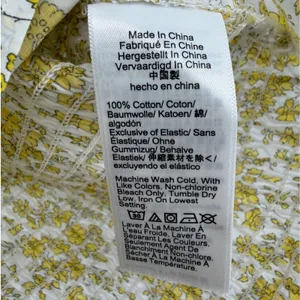 J.Crew Liberty Fabric Floral Puff Sleeve Smocked Crop Top Yellow White Size 8‎ thumbnail 6