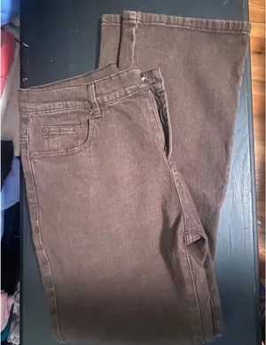 Diane Gilman Cute brown DG2 jeans, size 8 petite! thumbnail 1