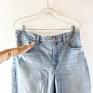 J. Crew Wide-Leg Cropped Jeans in All-Day Stretch Blue 31 / 12 thumbnail 5