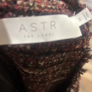 Astr the label brown patterned multicolor tweed short sleeve dress thumbnail 5