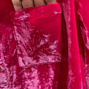 Pilcro Mara‎ Pink Velvet Button Front Pants Petite 2 Boho Wide Leg Anthropologie thumbnail 5