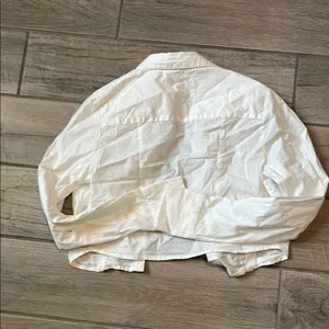Urban Outfitters White Button Down Shirt Lightweight thumbnail 8