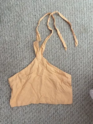 Abercrombie Orange Halter Crop Top thumbnail 1