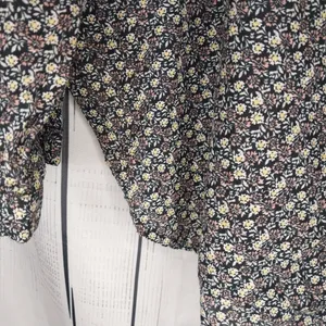 Loft Outlet Ditsy Floral Cottagecore Business Casual Boho Button-Up Blouse thumbnail 5