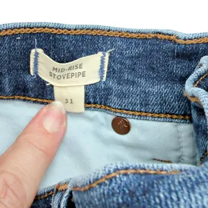 Madewell Mid-Rise Stovepipe Deming Wash Women's Stretch Denim Jeans Sz 31 thumbnail 5