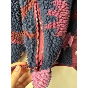 Fabletics Tahoe Teddy Jacket Glitch Camo Merlot XL thumbnail 3